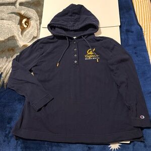Champion‎ Cal Golden Bears Hoodie Henley Navy Blue Men’s Large (Unisex Fit)
